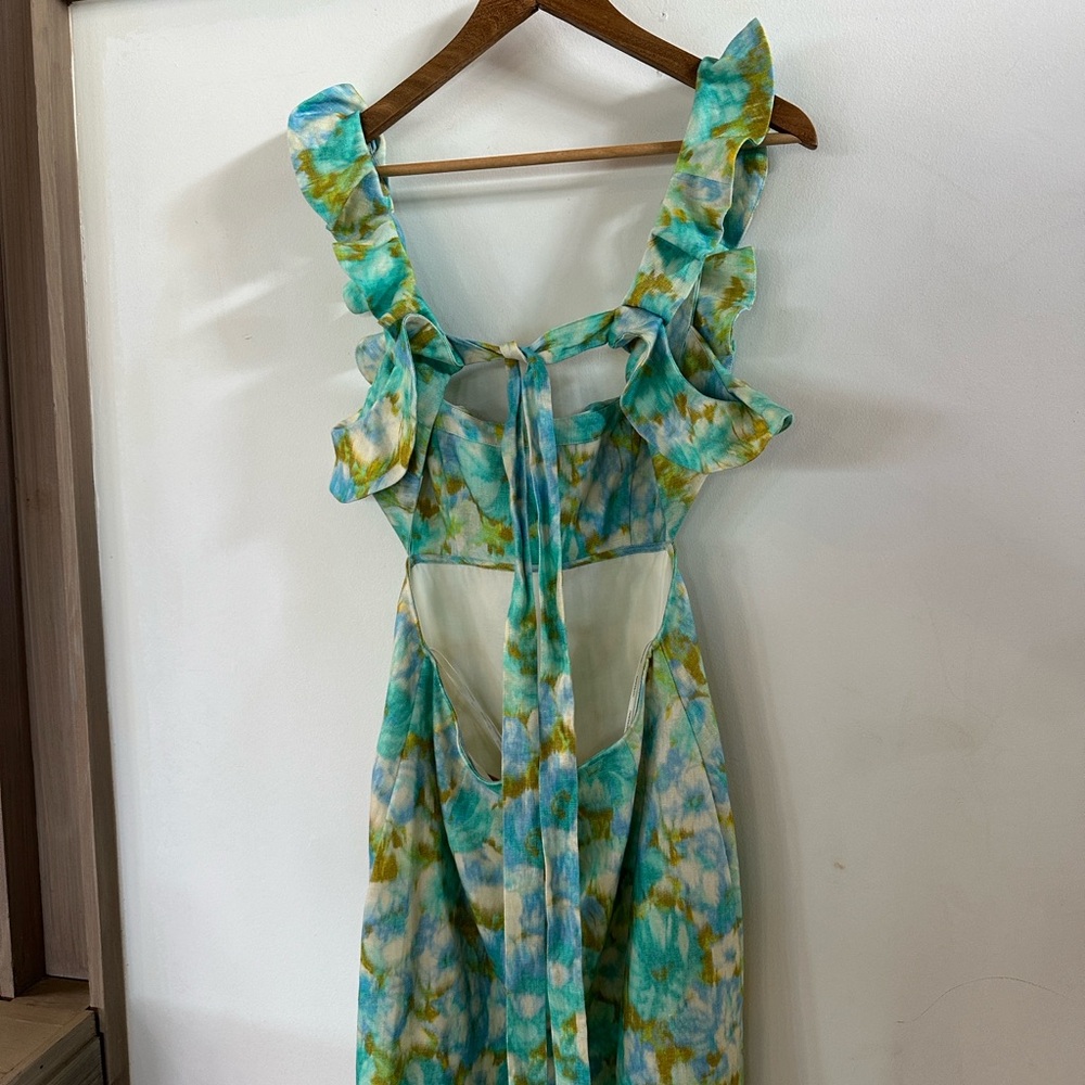 NWT Zimmermann High Tide Frill Midi Dress (US8) - Picture 5 of 9